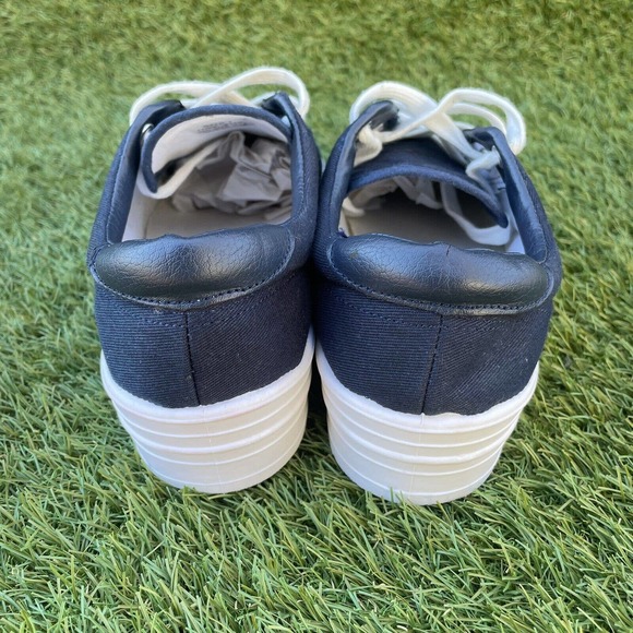 Rock And Candy “Shout” Platform Canvas Sneakers Blue/White Women’s Size 7 - Picture 3 of 12